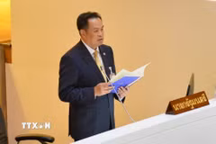Thủ tướng Thái Lan Anutin Charnvirakul. (Ảnh: THX/TTXVN)