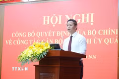 Bí thư Tỉnh ủy Quảng Trị Vương Quốc Tuấn. (Ảnh: Tá Chuyên/TTXVN)