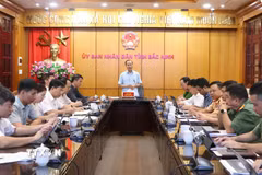Quang cảnh buổi làm việc. (Ảnh: Đồng Thúy/TTXVN)