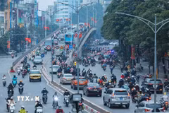 Hà Nội thử nghiệm dự báo sớm chất lượng không khí. (Ảnh: Hoàng Hiếu/TTXVN)