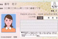 Hình minh họa hiển thị thẻ căn cước My Number. (Ảnh: mainichi)