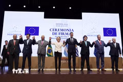 EU và Mercosur ký kết hiệp định đối tác lịch sử. (Ảnh: TTXVN phát)