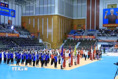 Lễ khai mạc Giải bóng chuyền Quân đội các nước ASEAN mở rộng năm 2026. (Ảnh: Tuấn Anh/TTXVN)
