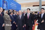 Chủ tịch nước Lương Cường đón Tổng Thư ký Liên hợp quốc António Guterres dự Lễ mở ký và Hội nghị cấp cao Công ước Liên hợp quốc về chống tội phạm mạng tại Hà Nội, từ ngày 25-26/10/2025. (Ảnh: Lâm Khánh/TTXVN)