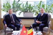 Tổng Bí thư, Chủ tịch nước Tô Lâm gặp hẹp Thủ tướng Bỉ Bart De Wever. (Ảnh: Thống Nhất/TTXVN)