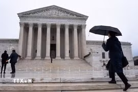 Tòa án Tối cao Mỹ ở Washington, D.C. (Ảnh: Kyodo/TTXVN)