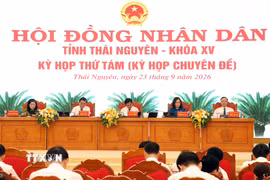 Kỳ họp thông qua 19 nghị quyết. (Ảnh: Trần Trang/TTXVN)