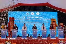 Lễ khởi động dự án nhà ở xã hội khu dân cư An Phú tại phường Quảng Phú, thành phố Đà Nẵng. (Ảnh: Trần Tĩnh/TTXVN)