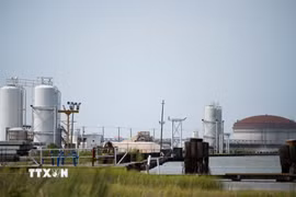 Cơ sở xử lý khí tự nhiên hóa lỏng (LNG) tại bang Louisiana, Mỹ. (Ảnh: AFP/TTXVN)