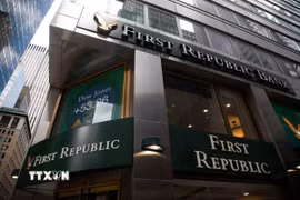 Ngân hàng First Republic Bank ở New York, Mỹ. (Ảnh minh họa: THX/TTXVN)