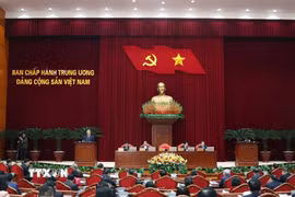 Phiên khai mạc Hội nghị Ban Chấp hành Trung ương Đảng khóa XIII. (Ảnh: Thống Nhất/TTXVN)
