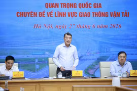 Thủ tướng Lê Minh Hưng chủ trì Hội nghị trực tuyến sơ kết 6 tháng đầu năm 2026 về lĩnh vực giao thông vận tải. (Ảnh: Dương Giang/TTXVN)