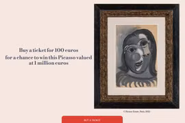 Chương trình xổ số từ thiện với giải thưởng là một bức họa của Picasso. (Nguồn: 1picasso100euros.com)