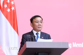 Thường trực Ban Bí thư Trần Cẩm Tú phát biểu tại Lễ kỷ niệm. (Ảnh: Phương Hoa/TTXVN)