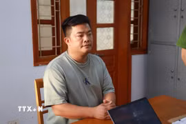 Bị can Vũ Hoàng Hải tại Cơ quan Cảnh sát điều tra. (Ảnh: TTXVN phát)