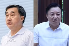 Ông Trần Văn Thuấn (trái) và ông Nguyễn Huy Ngọc. (Nguồn: TTXVN)
