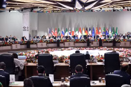 Toàn cảnh Hội nghị thượng đỉnh G20 ở Johannesburg, Nam Phi, ngày 22/11/2025. (Ảnh: Anadolu Agency/TTXVN)