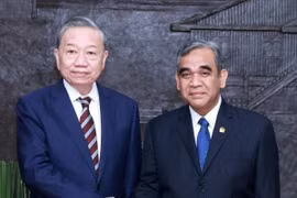 Tổng Bí thư Tô Lâm gặp Chủ tịch Lưỡng viện Indonesia Ahmad Muzani. (Ảnh: Thống Nhất/TTXVN)