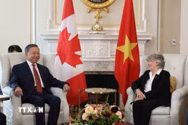 Tổng Bí thư, Chủ tịch nước Tô Lâm hội đàm với Toàn quyền Canada Louise Arbour. (Ảnh: Thống Nhất/TTXVN)