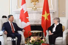 Tổng Bí thư, Chủ tịch nước Tô Lâm hội kiến với Toàn quyền Canada Louise Arbour. (Ảnh: Thống Nhất/TTXVN)