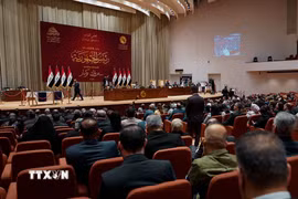 Quang cảnh một phiên họp Quốc hội Iraq ở thủ đô Baghdad. (Ảnh: THX/TTXVN)