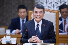 Thủ tướng Lê Minh Hưng tiếp Đoàn đại biểu Ban Tổ chức Trung ương Đảng Nhân dân Cách mạng Lào. (Ảnh: Dương Giang/TTXVN)