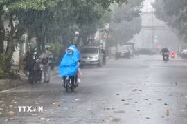 Các địa phương Bắc Bộ và từ Thanh Hóa đến Hà Tĩnh rà soát vùng nguy cơ, sẵn sàng sơ tán dân, bảo đảm an toàn trước mưa lớn. (Ảnh: Trung Tuyến/TTXVN)