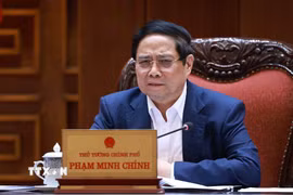 Thủ tướng Phạm Minh Chính chủ trì cuộc họp Thường trực Chính phủ với các địa phương để tháo gỡ khó khăn, vướng mắc cho các dự án tồn đọng. (Ảnh: Dương Giang/TTXVN)