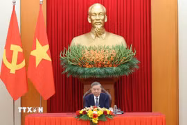 Tổng Bí thư Tô Lâm điện đàm với Chủ tịch Hội đồng châu Âu António Costa. (Ảnh: Thống Nhất/TTXVN)