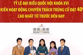 Tỷ lệ ĐBQH dự kiến hoạt động chuyên trách trúng cử cao nhất từ trước đến nay