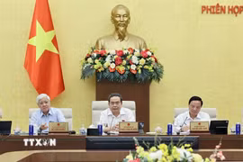 Chủ tịch Quốc hội Trần Thanh Mẫn phát biểu. (Ảnh: Doãn Tấn/TTXVN)