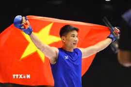 Vận động viên MMA Quàng Văn Minh. (Ảnh: TTXVN phát)