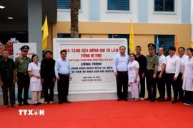 Khánh thành dự án Khoa khám bệnh và điều trị, Bệnh viện Đa khoa khu vực Quản Bạ, Tuyên Quang. (Ảnh: Đức Thọ/TTXVN)