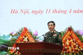 Đại tướng Phan Văn Giang, Ủy viên Bộ Chính trị, Phó Bí thư Quân ủy Trung ương, Phó Thủ tướng Chính phủ, Bộ trưởng Bộ Quốc phòng. (Ảnh: Hiền Hạnh/TTXVN)