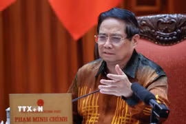 Tháp tài chính Bitexco cùng nhiều định chế tài chính hiện hữu ở khu vực trung tâm Quận 1 là một trong những lợi thế sẵn có để Thành phố Hồ Chí Minh xây dựng Trung tâm tài chính quốc tế. (Ảnh: Hứa Chung/TTXVN)