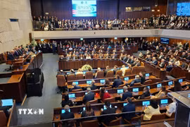 Quang cảnh một phiên họp Quốc hội Israel tại Jerusalem. (Ảnh: THX/TTXVN phát)