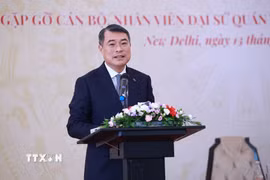 Thủ tướng gặp cán bộ, nhân viên Đại sứ quán Việt Nam tại Ấn Độ