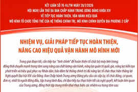 Nhiệm vụ, giải pháp tiếp tục hoàn thiện, nâng cao hiệu quả vận hành mô hình mới