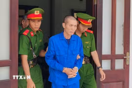 Hội đồng xét xử tuyên phạt Nguyễn Thanh Nhã tử hình về tội “Giết người.” (Ảnh: Bùi Giang/TTXVN)