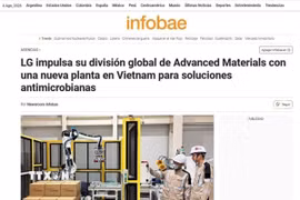 Tờ infobae, một trong những tờ báo hàng đầu của Argentina. (Ảnh: Chụp màn hình)