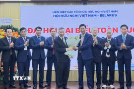 Ban Chấp hành khóa V, nhiệm kỳ 2026-2031, Hội hữu nghị Việt Nam-Belarus ra mắt. (Ảnh: Hải Ngọc/TTXVN)
