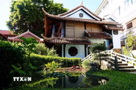 Công trình mang kiến trúc Nhật Bản trong chùa Huyền Không, thành phố Huế. (Ảnh: Nguyên Lý/TTXVN)