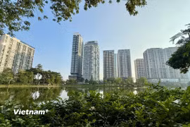 Một khu chung cư trên địa bàn Thủ đô. (Nguồn: Vietnam+)