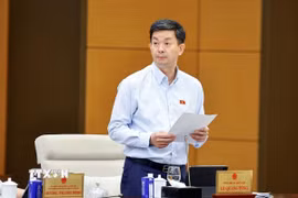 Tổng thư ký Quốc hội, Chủ nhiệm Văn phòng Quốc hội Lê Quang Tùng phát biểu. (Ảnh: Doãn Tấn/TTXVN)