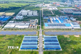Khu công nghiệp Thành Thành Công, phường Trảng Bàng, tỉnh Tây Ninh, nơi tập trung nhiều dự án đầu tư nước ngoài, góp phần tạo động lực phát triển công nghiệp xanh của Tây Ninh. (Ảnh: Minh Phú/TTXVN)
