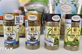 Sản phẩm tiêu Phú Quốc đạt OCOP 3 sao. (Ảnh: Thanh Sang/TTXVN) 
