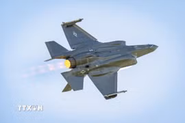Tiêm kích F-35 Lightning II do Hãng Lockheed Martin của Mỹ sản xuất. (Ảnh: PAP/TTXVN)