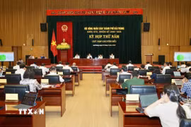 Quang cảnh Kỳ họp thứ 5 HĐND thành phố Hải Phòng khóa XVII, nhiệm kỳ 2026-2031. (Ảnh: Minh Huệ/TTXVN)