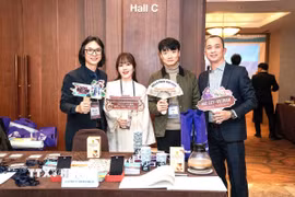 Giới thiệu xúc tiến du lịch Huế-Quảng Trị tại Seoul. (Ảnh Khánh Vân/TTXVN)
