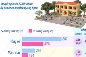 Phương án tổng thể sắp xếp các cơ sở giáo dục công lập tại Quảng Ngãi 